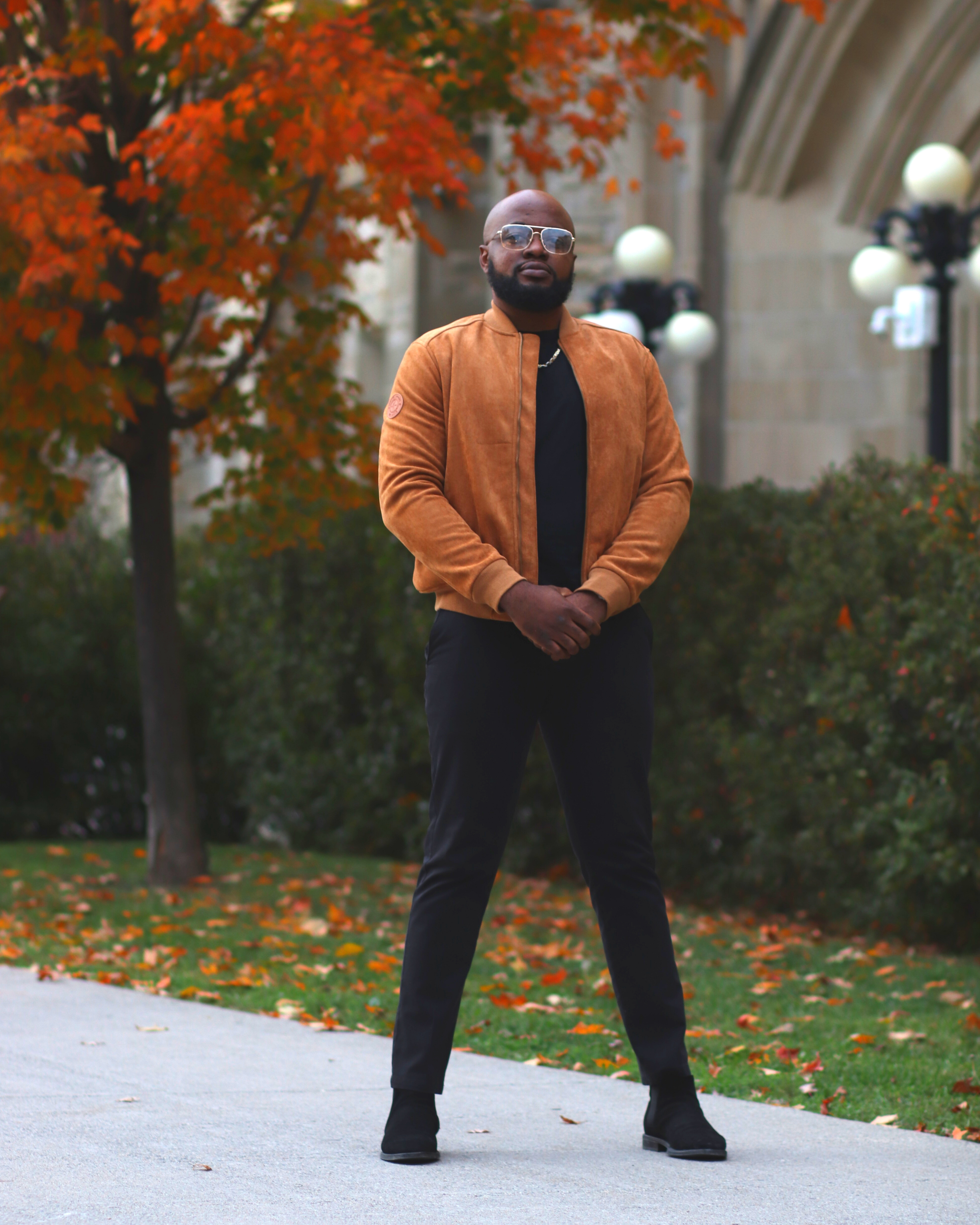 LAPAZ BROWN PADDED BOMBER JACKET